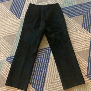 Black suede pants